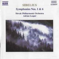 CD Sibelius* - & Slovak Philharmonic Orchestra, & Adrian Leaper - Symphonies Nos. 1 & 6 (naudota)