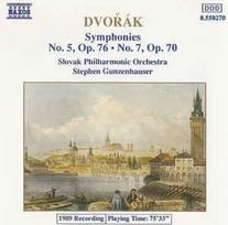 CD Dvořák*, & Slovak Philharmonic Orchestra, & Stephen Gunzenhauser - Symphonies No.5, Op. 76 • No. 7, Op. 70 (naudota)