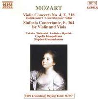 CD Mozart* - & Takako Nishizaki, & Ladislav Kyselak*, & Capella Istropolitana, & Stephen Gunzenhauser - Violin Concerto No. 4, K. 218 (Violinkonzert, Concerto Pour Violon) / Sinfonia Concertante, K. 364 For Violin And Viola (naudota)