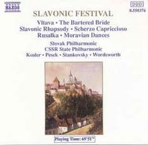 CD Dvořák* / & Smetana* / & Janáček* - & Slovak Philharmonic*, & CSSR State Philharmonic*, & Kosler*, & Pesek*, & Stankovsky*, & Wordsworth* - Slavonic Festival (Vltava • The Bartered Bride • Slavonic Rhapsody • Scherzo Capriccioso • Rusalka • Moravian Da (naudota)