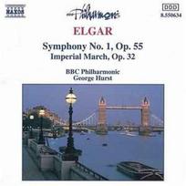 CD Elgar* - & BBC Philharmonic, & George Hurst - Symphony No. 1, Op. 55 · Imperial March, Op. 32 (naudota)