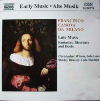 CD Francesco Canova da Milano, & Christopher Wilson , & Shirley Rumsey - Fantasias, Ricercars and Duets (naudota)