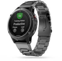 Tech-Protect Bransoleta STAINLESS GARMIN FENIX 5 / 6 / 6 PRO / 7 Juodas (Pažeista pakuotė)