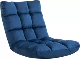 Fotelis HOMCOM Grindų kėdė 3-in-1 Sulankstoma grindų kėdė su atlošu, 13 padėčių, sėdynės pagalvėlė, metalas, putplastis, 55x71x53,5cm