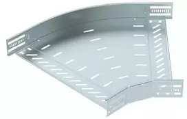 OBO Bettermann OBO 45 laipsnių horizontali alkūnė, 60 mm aukščio, 400 mm pločio, galvaniškai cinkuota