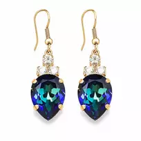 Diamond Sky Jewelry Auskarai „Leonora (Bermuda Mėlyna)“ su Swarovski® kristalais