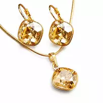 Diamond Sky Jewelry Papuošalų rinkinys moterims „Glare IV (Golden Shadow)“ su Swarovski® kristalais