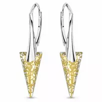 Diamond Sky Jewelry Sidabriniai auskarai „Spike II (Gold Patina)“ su Swarovski® kristalais