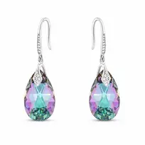 Diamond Sky Jewelry Sidabriniai auskarai „Baroque III (Vitrail Light)“ su Swarovski® kristalais