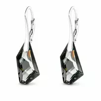 Diamond Sky Jewelry Sidabriniai auskarai „Hyperborea (Sidabrinis Night)“ su Swarovski® kristalais