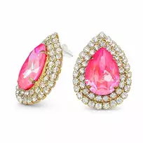 Diamond Sky Jewelry Auskarai „Jasmine (Lotus Rožinė DeLite)“ su Swarovski® kristalais