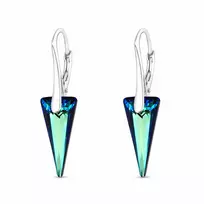 Diamond Sky Jewelry Sidabriniai auskarai „Spike (Bermuda Mėlyna)“ su Swarovski® kristalais