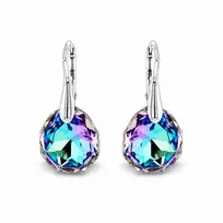 Diamond Sky Jewelry Sidabriniai auskarai „Frozen Edges (Vitrail Light)“ su Swarovski® kristalais