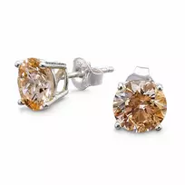 Diamond Sky Jewelry Sidabriniai auskarai „Juno (Fancy Champagne)“ su Swarovski® kristalais