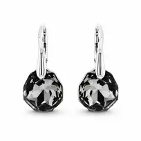 Diamond Sky Jewelry Sidabriniai auskarai „Frozen Edges (Sidabrinis Night)“ su Swarovski® kristalais