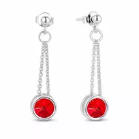 Diamond Sky Jewelry Sidabriniai auskarai „Bonbon (Light Siam)“ su Swarovski® kristalais