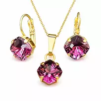 Diamond Sky Jewelry Papuošalų rinkinys moterims „Mystic (Amethyst)“ su Swarovski® kristalais