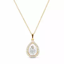 Diamond Sky Jewelry Pakabukas „Celestial Drop (Sidabrinis Patina)“ su Swarovski® kristalais