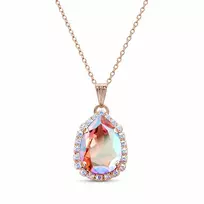 Diamond Sky Jewelry Pakabukas „Celestial Drop III (Rose Peach Shimmer)“ su Swarovski® kristalais