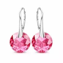 Diamond Sky Jewelry Sidabriniai auskarai „Marianne (Rose)“ su Swarovski® kristalais