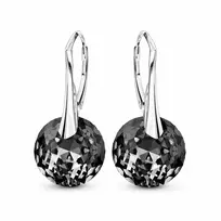 Diamond Sky Jewelry Sidabriniai auskarai „Marianne (Sidabrinis Night)“ su Swarovski® kristalais