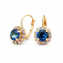 Diamond Sky Jewelry Auskarai „Glory II (Bermuda Mėlyna)“ su Swarovski® kristalais