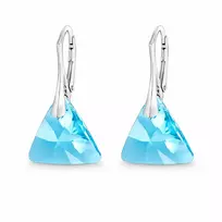 Diamond Sky Jewelry Sidabriniai auskarai „Osiris (Aquamarine)“ su Swarovski® kristalais