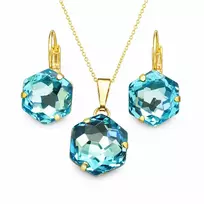 Diamond Sky Jewelry Papuošalų rinkinys moterims „Fantasy (Aquamarine)“ su Swarovski® kristalais