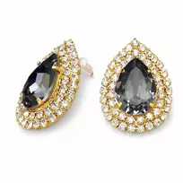 Diamond Sky Jewelry Auskarai „Jasmine (Sidabrinis Night)“ su Swarovski® kristalais