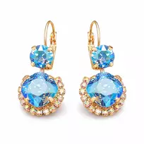 Diamond Sky Jewelry Auskarai „Clarice VI (Light Sapphire Shimmer)“ su Swarovski® kristalais