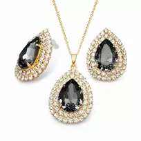 Diamond Sky Jewelry Papuošalų rinkinys moterims „Jasmine (Sidabrinis Night)“ su Swarovski® kristalais