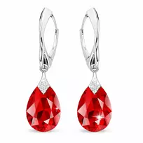 Diamond Sky Jewelry Sidabriniai auskarai „Moon Shine (Light Siam)“ su Swarovski® kristalais