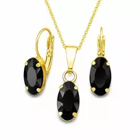 Diamond Sky Jewelry Papuošalų rinkinys moterims „Enigma (Graphite)“ su Swarovski® kristalais