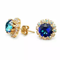 Diamond Sky Jewelry Auskarai „Glory III (Bermuda Mėlyna)“ su Swarovski® kristalais