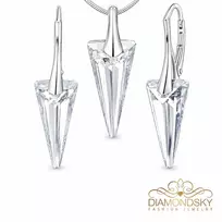 Diamond Sky Jewelry Sidabrinis papuošalų rinkinys moterims „Spike“ su Swarovski® kristalais