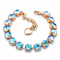 Diamond Sky Jewelry Apyrankė moterims DiamondSky „Klasika (Light Sapphire Shimmer)“ su Swarovski kristalais
