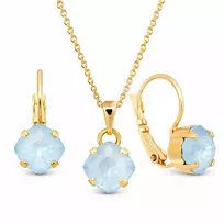 Diamond Sky Jewelry Papuošalų rinkinys moterims „Magical Square (Sky Ignite)“ su Swarovski® kristalais
