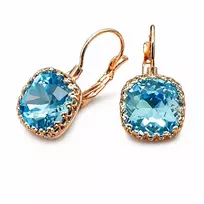 Diamond Sky Jewelry Auskarai „Vintage V (Aquamarine Mėlyna)“ su Swarovski® kristalais