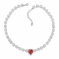 Diamond Sky Jewelry Vestuvinis vėrinys „Saint Valentine II (Raudona Magma)“ su Swarovski® kristalais