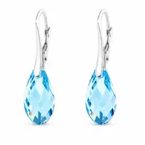 Diamond Sky Jewelry Sidabriniai auskarai „Enchanté (Aquamarine)“ su Swarovski® kristalais