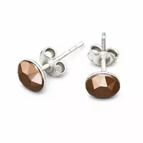 Diamond Sky Jewelry Sidabriniai auskarai „Classic II (Rose Gold)“ su Swarovski® kristalais