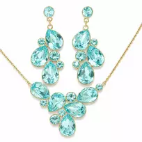 Diamond Sky Jewelry Papuošalų rinkinys moterims „Fillory Magic (Aqua Bohemica)“ su Preciosa® kristalais