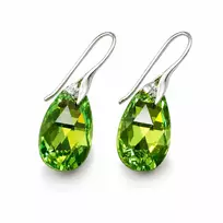 Diamond Sky Jewelry Sidabriniai auskarai „Baroque (Peridot AB)“ su Swarovski® kristalais