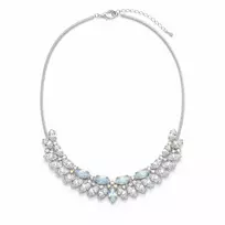 Diamond Sky Jewelry Vestuvinis vėrinys „Spring (Baltas Opal / Aurora Borealis)“ su Swarovski® kristalais