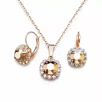 Diamond Sky Jewelry Papuošalų rinkinys moterims „Glory II (Rose Gold)“ su Swarovski® kristalais