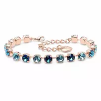 Diamond Sky Jewelry Apyrankė moterims DiamondSky „Klasika III (Bermuda Mėlyna / Aquamarine)“ su Swarovski kristalais