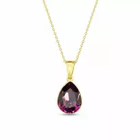 Diamond Sky Jewelry Sidabrinis pakabukas „Crystal Drop (Amethyst)“ su Preciosa® kristalais