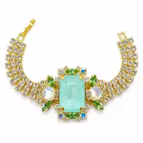 Diamond Sky Jewelry Apyrankė „Aurora (Soft Mint Ignite / Moonlight / Reinvented Peridot / Aurora Boreale)“ su Swarovski™ kristalais