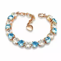 Diamond Sky Jewelry Apyrankė moterims DiamondSky „Tau II (Aquamarine Mėlyna / Crystal)“ su Swarovski kristalais