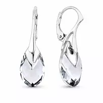 Diamond Sky Jewelry Sidabriniai auskarai „Baroque II (Light Chrome)“ su Swarovski® kristalais